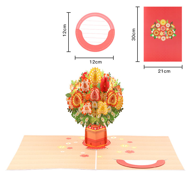 Paper Love 3D Pop-Up Valentine’s Card 🌹 Romantic Flower Bouquet Keepsake 💌 Perfect Gift for Loved Ones 🎁