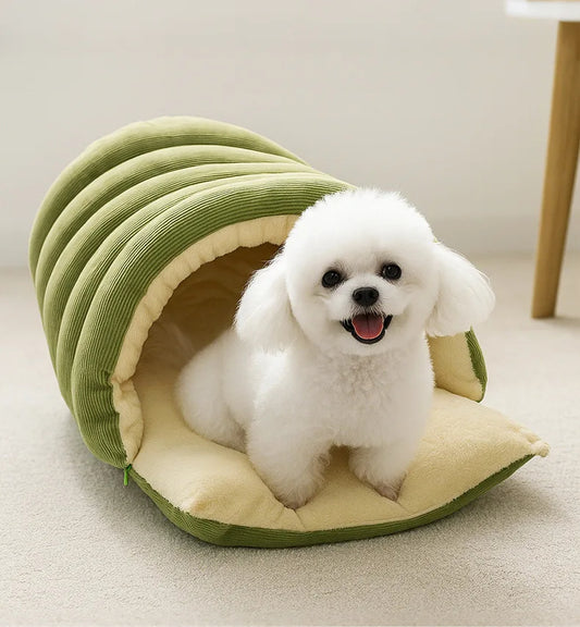 🎉Thickened, warm, and detachable enclosed pet bed for winter use, suitable for small and medium-sized dogs and cats.