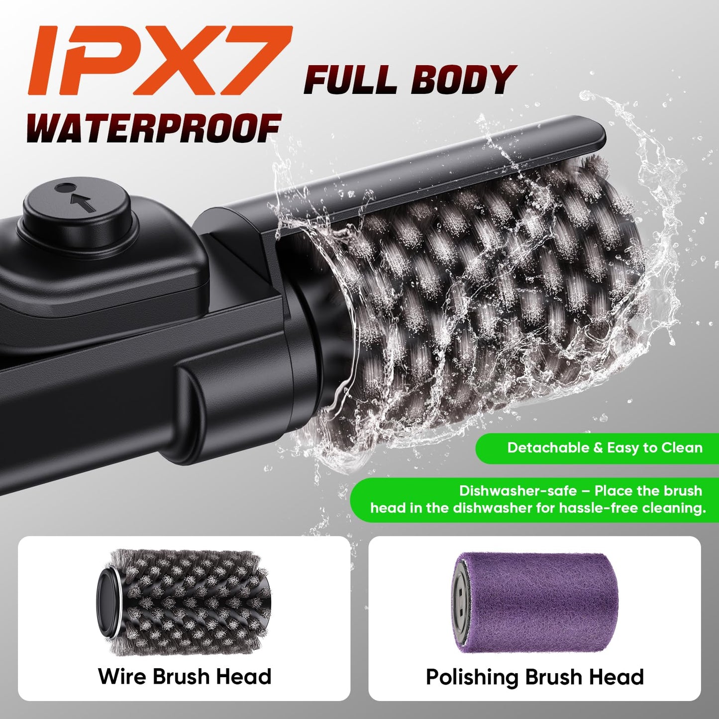 Cordless Electric Rotary Grill Brush for BBQ