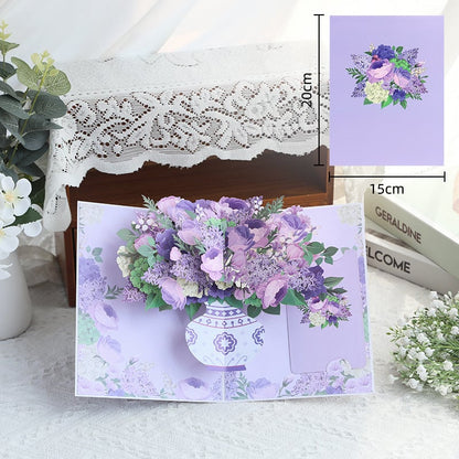 Paper Love 3D Pop-Up Valentine’s Card 🌹 Romantic Flower Bouquet Keepsake 💌 Perfect Gift for Loved Ones 🎁