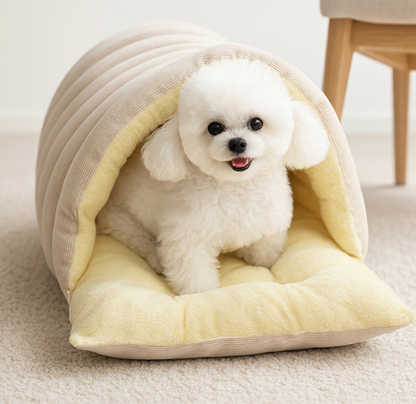 🎉Thickened, warm, and detachable enclosed pet bed for winter use, suitable for small and medium-sized dogs and cats.