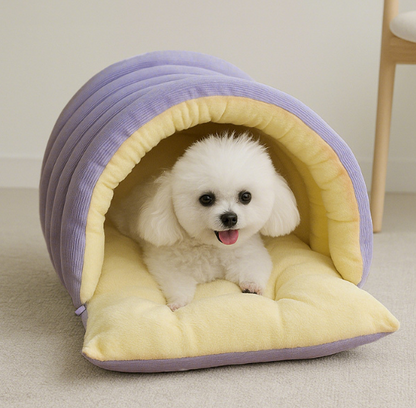 🎉Thickened, warm, and detachable enclosed pet bed for winter use, suitable for small and medium-sized dogs and cats.