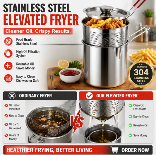 🎁Exclusive offer for our fans! Limited-time low price!🎁Household stainless steel fryer