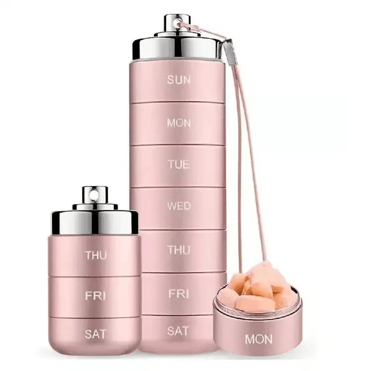 The Tiny Metal Travel Pill Organizer That’s Replacing Bulky Plastic Pill Boxes