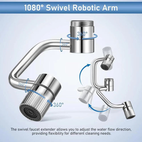 🏷 🎉 Rotatable Faucet Aerator Extension with 2 Splash Modes 💦, Free Install Kit 🎁