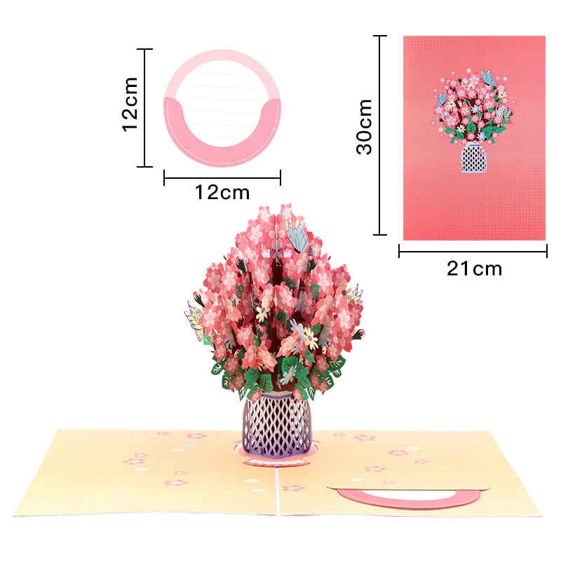 Paper Love 3D Pop-Up Valentine’s Card 🌹 Romantic Flower Bouquet Keepsake 💌 Perfect Gift for Loved Ones 🎁