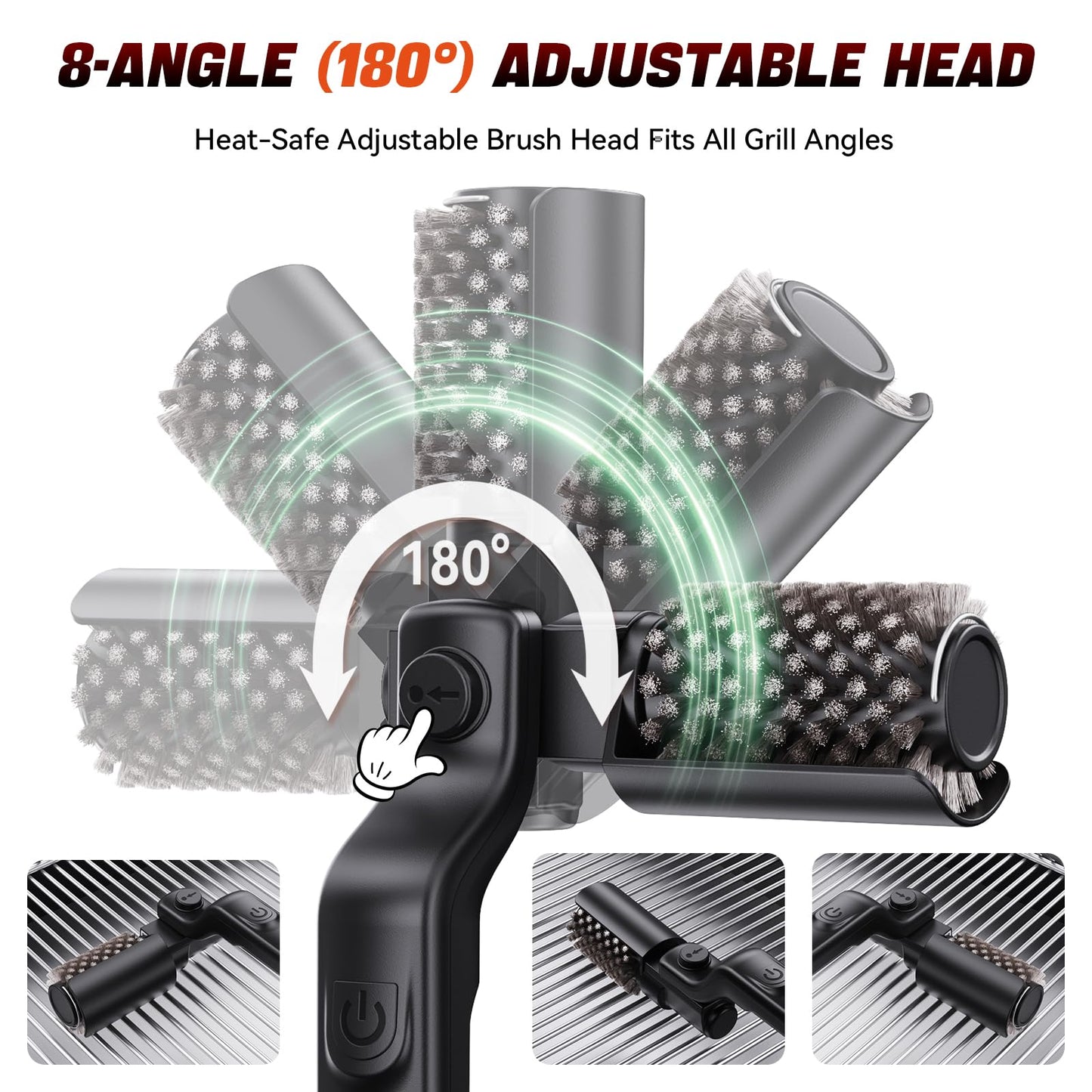 Cordless Electric Rotary Grill Brush for BBQ