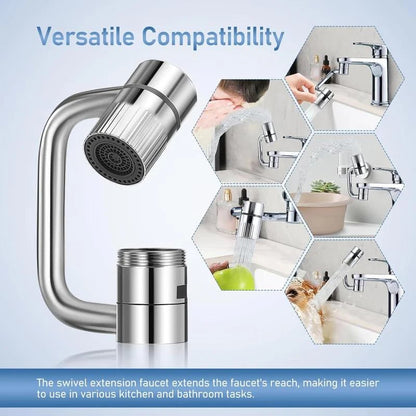 🏷 🎉 Rotatable Faucet Aerator Extension with 2 Splash Modes 💦, Free Install Kit 🎁